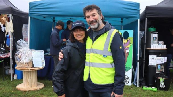 Pictured: Emma Pearce, Head of Marketing at Lightning Fibre, with Julian Wates from Heathfield Chamber of Commerce